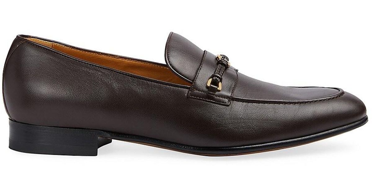 Gucci Ed Moccasin Leather Loafers in Black for Men Lyst