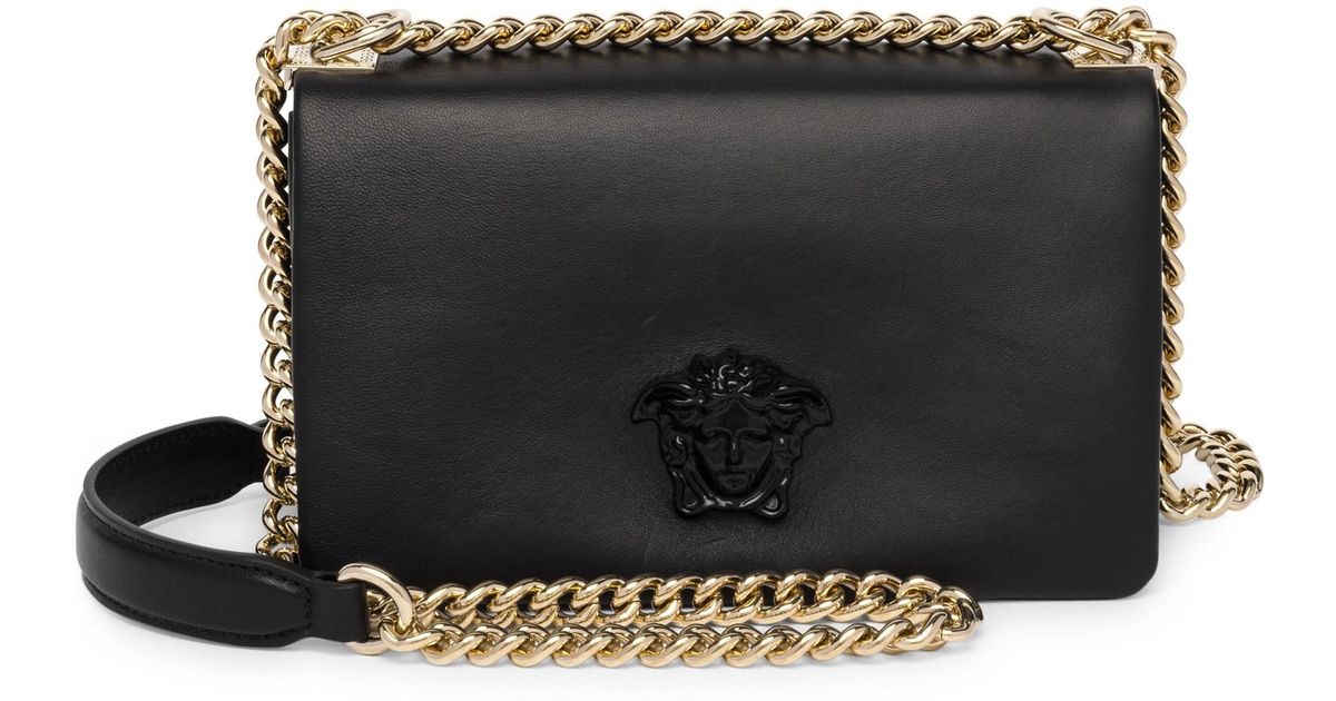 versace crossbody bag black