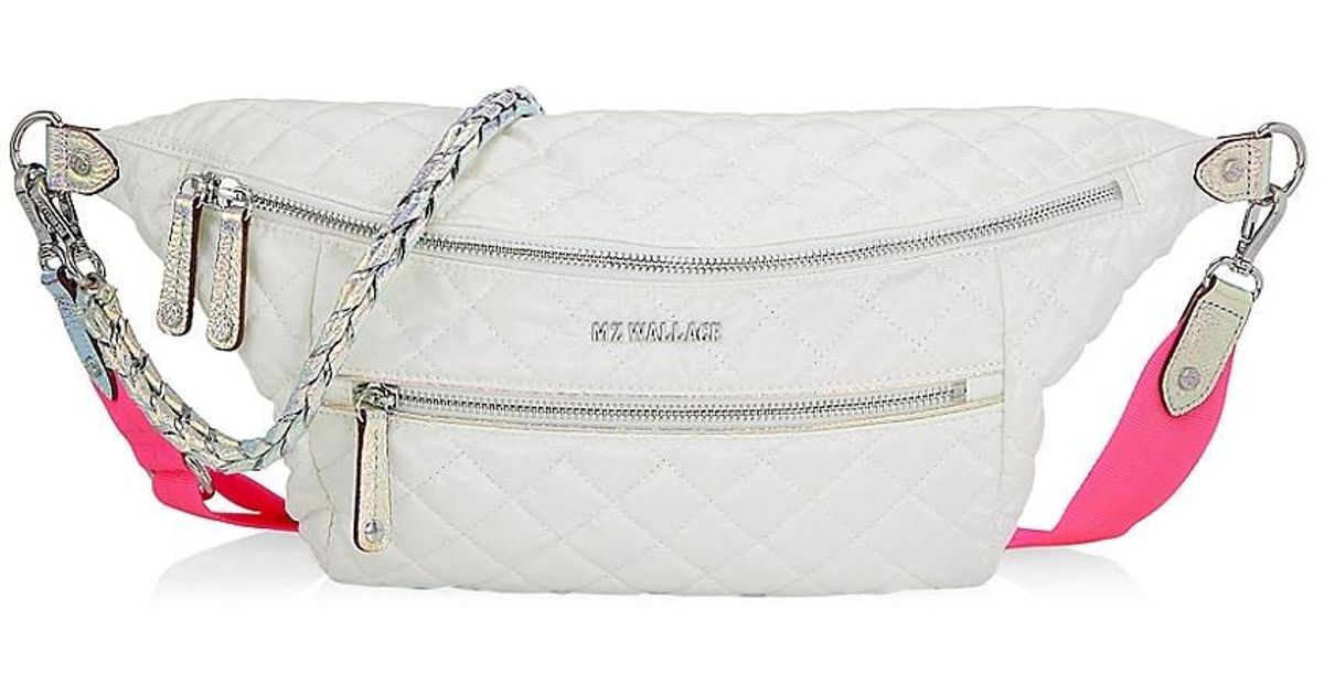 MZ Wallace Crosby Quilted Nylon Crossbody Sling Bag Lyst