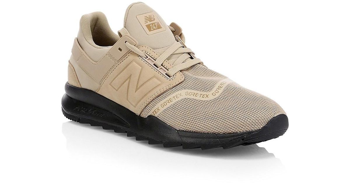 New Balance Leather 247 Gore-tex Sneakers in Natural for Men - Lyst