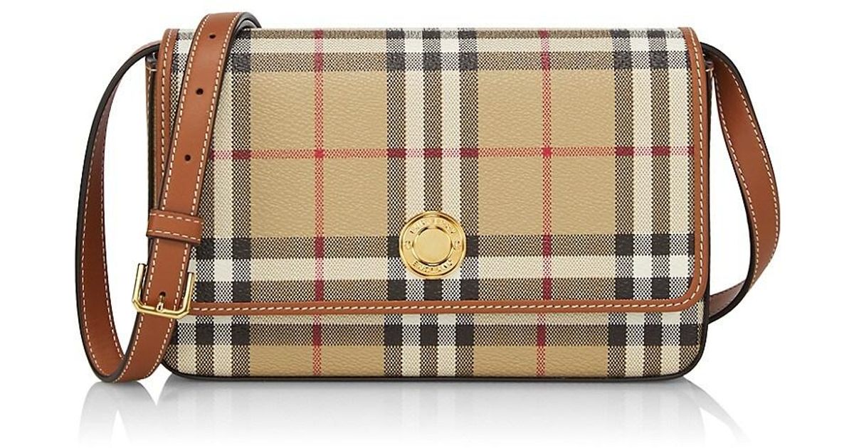 Burberry Hampshire Archive Check Crossbody Bag Lyst