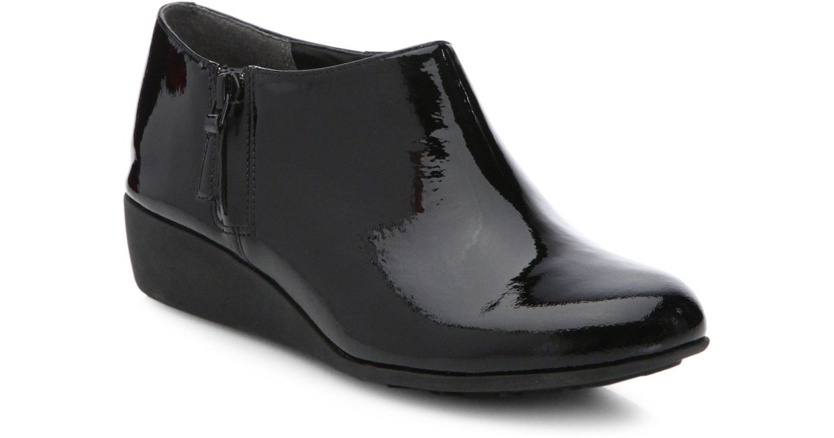 Cole Haan Leather Callie Waterproof Rain Shoe (30mm) in Black Patent ...