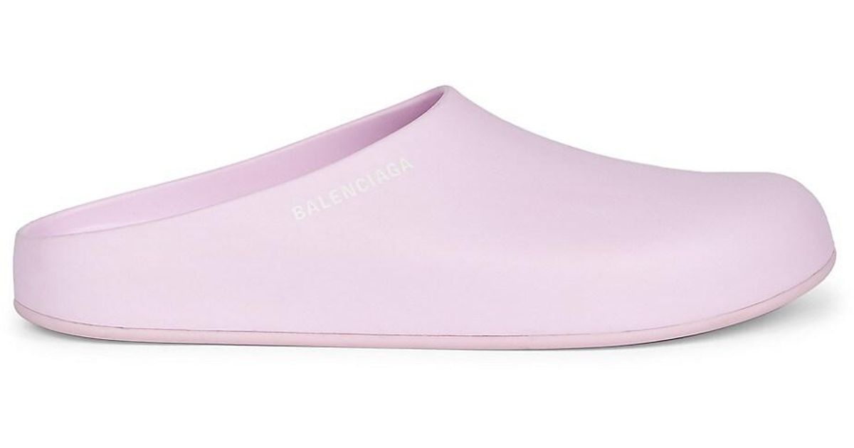 Balenciaga Closed Pool Slides in Pink White (Pink) Lyst