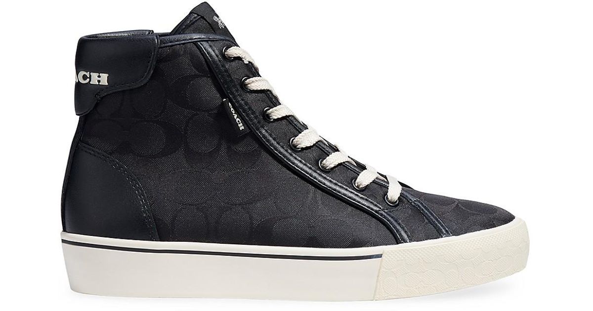 COACH Citysole Hightop Sneakers in Black Lyst