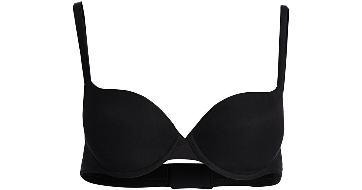Hanro Cotton Sensation Tshirt Bra in Black Lyst