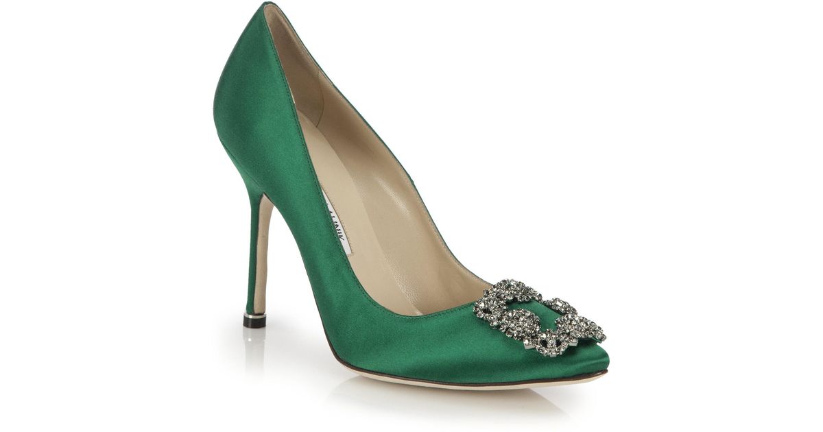 manolo blahnik emerald green