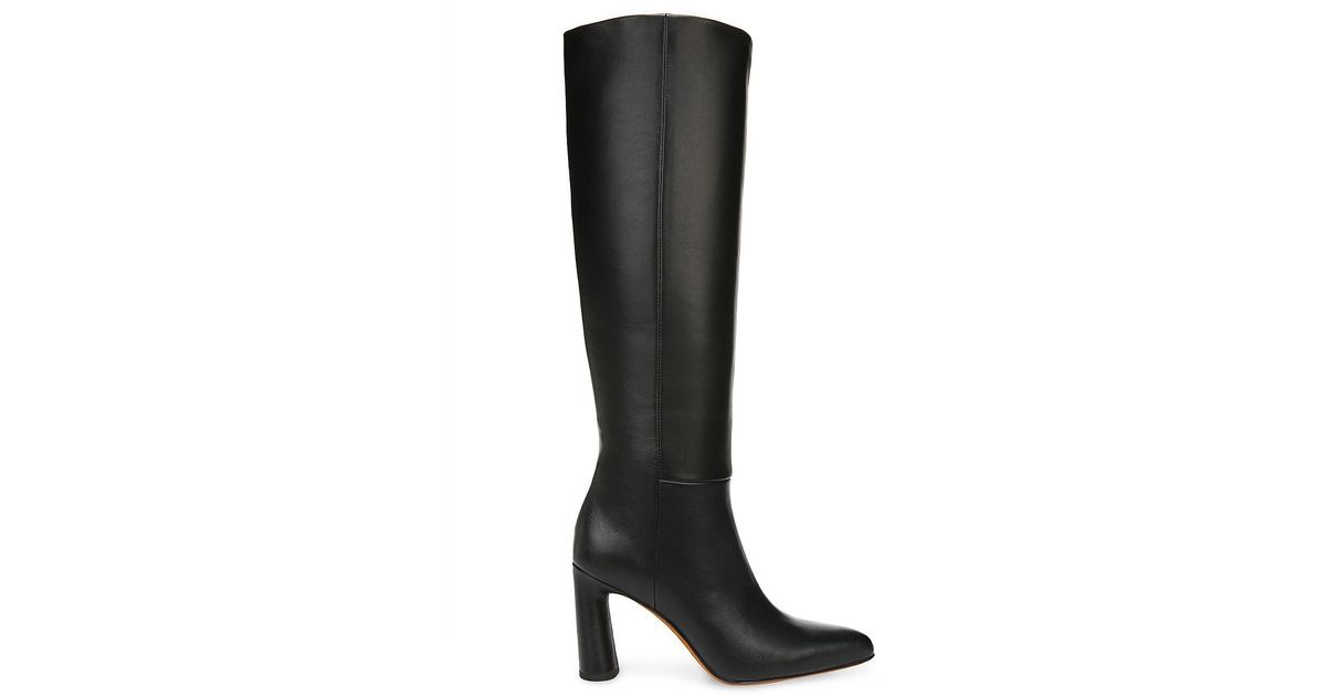 Vince Highland Leather Tall Boots in Black | Lyst