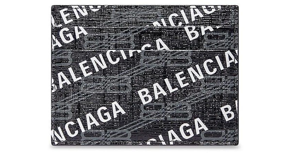 Balenciaga Signature Card Holder Bb Monogram Coated Canvas And Allover ...