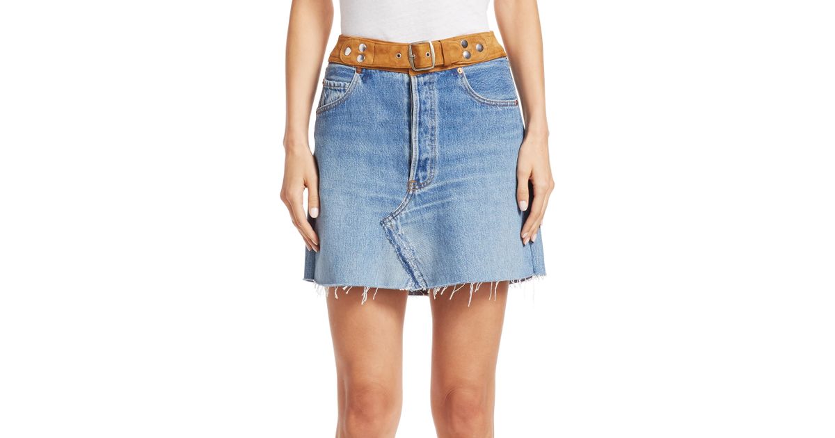 redone denim skirt