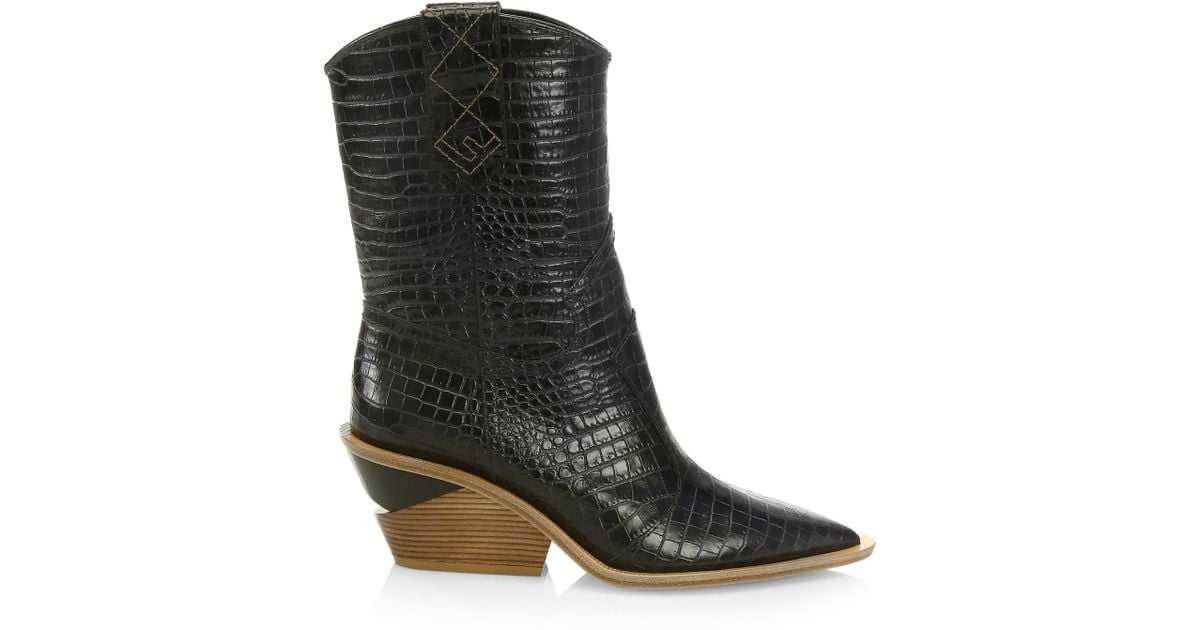 Heeled Leather Cowboy Boots 
