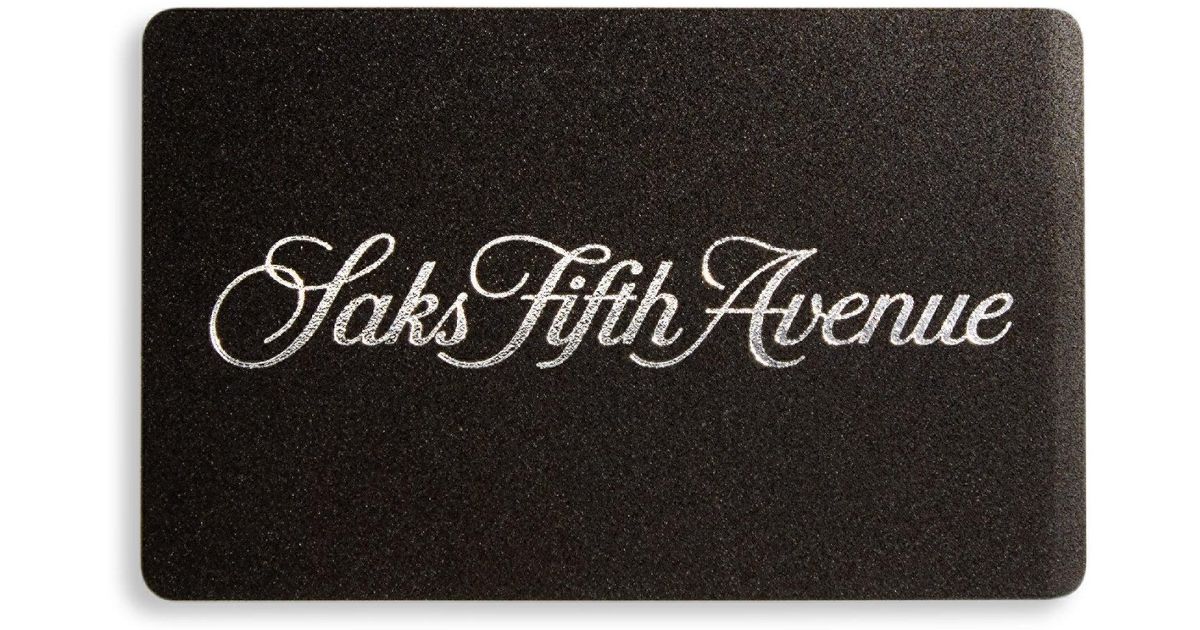 Saks Fifth Avenue Saks Signature Gift Card in Black Lyst