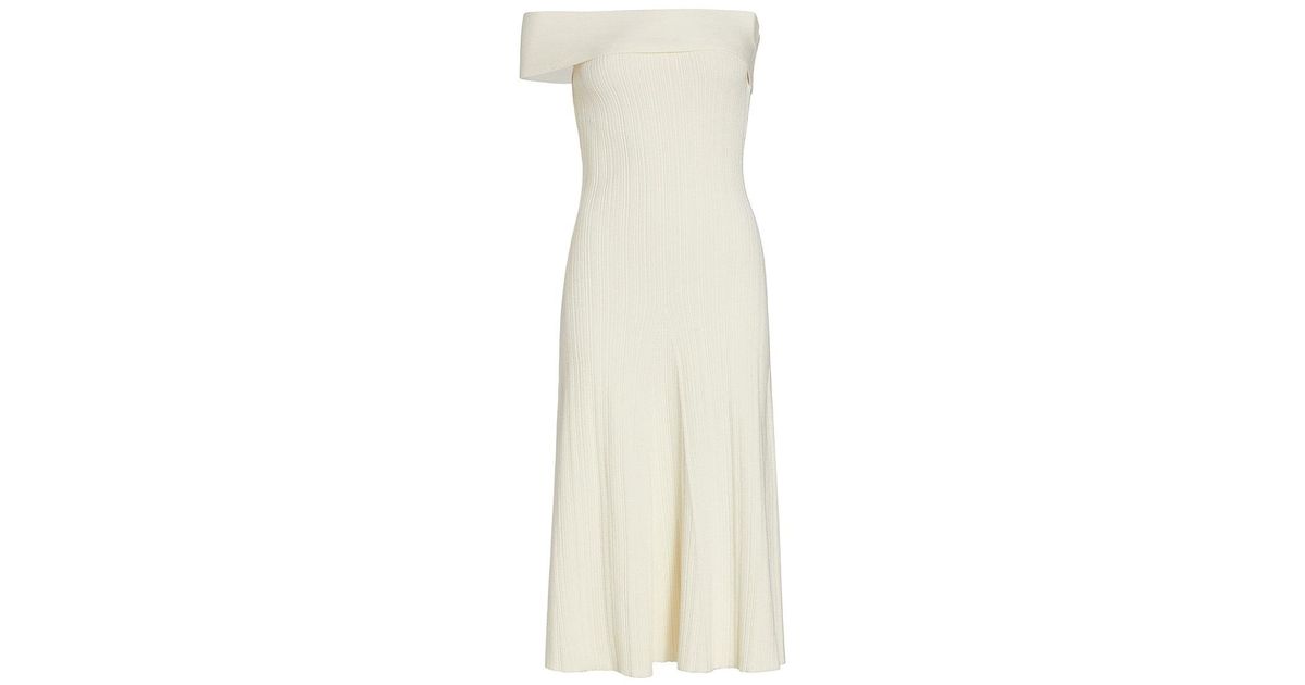 Anna Quan Cotton Brea Off-the-shoulder Dress in Natural - Lyst