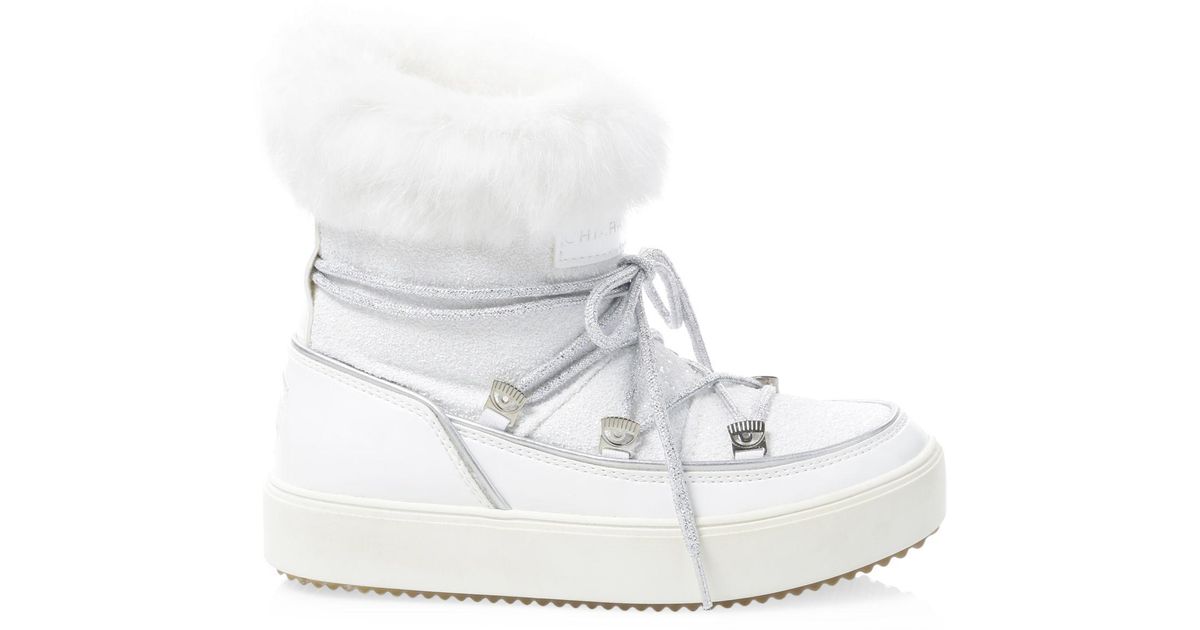 white fur lined boots