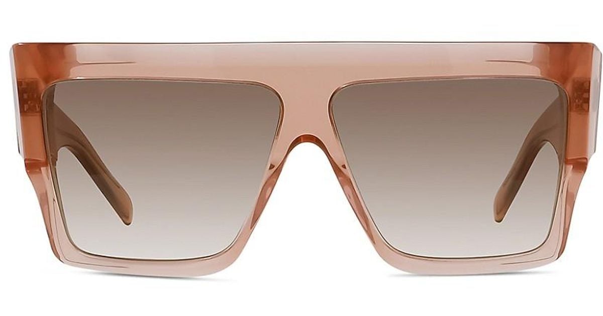 Celine 60mm Flattop Square Sunglasses in Pink Lyst