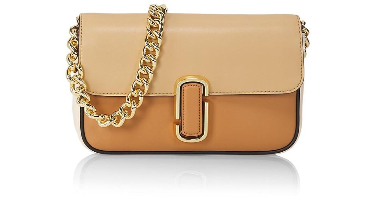 Marc Jacobs Leather The J Marc Shoulder Bag in Natural Lyst