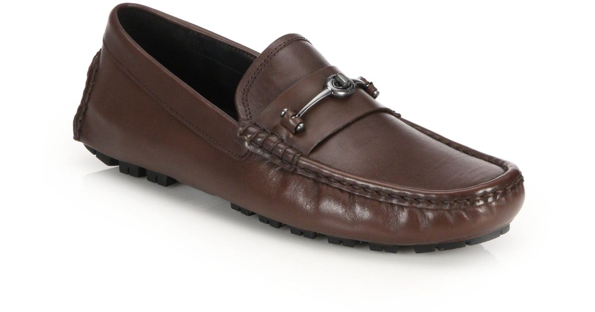 COACH Leather Crosby Turnlock Driving Shoes in Mahogany COACH Leather Crosby Turnlock Driving Shoes in Mahogany