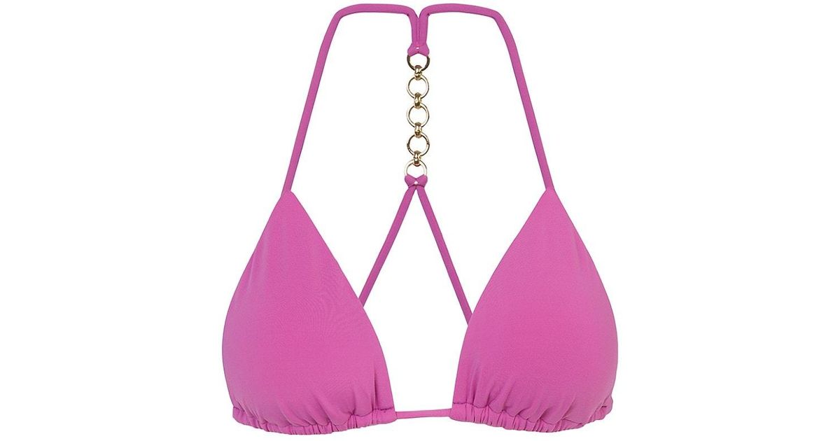 ViX Bio Greta T-back Triangle Bikini Top in Pink | Lyst