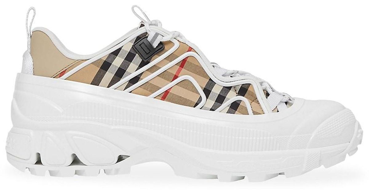 vintage check cotton arthur sneakers