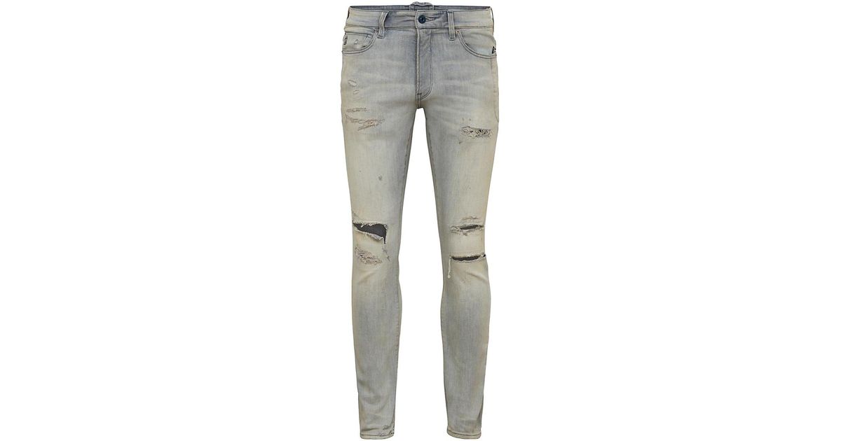 G-Star RAW Denim Lance Skinny Vintage Distressed Jeans in Gray for Men -  Lyst