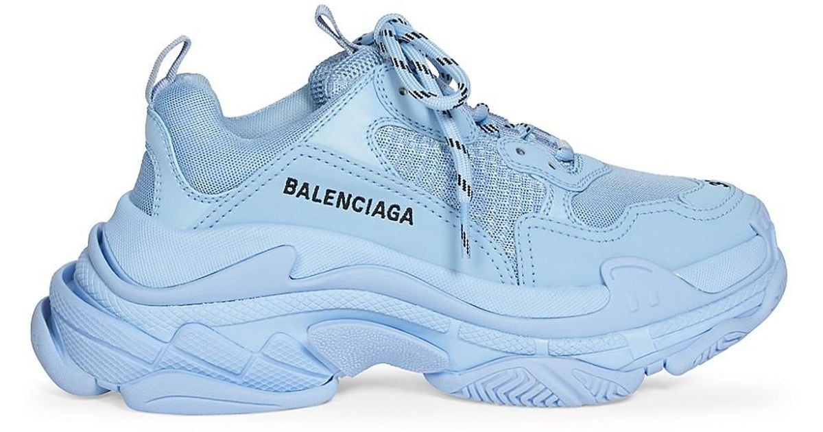 Balenciaga Synthetic Triple S Sneaker in Light Blue (Blue