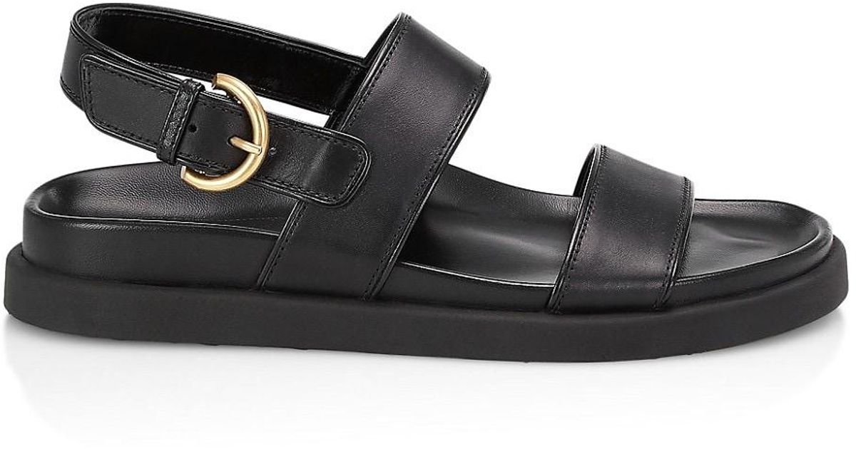 gianvito rossi bilbao leather slingback sandals