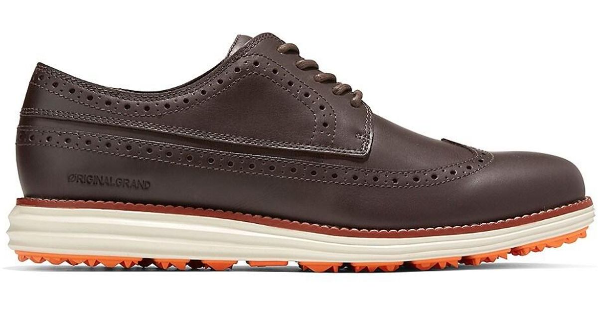 Cole Haan Wingtip Oxford Golf Shoes in Brown for Men Lyst