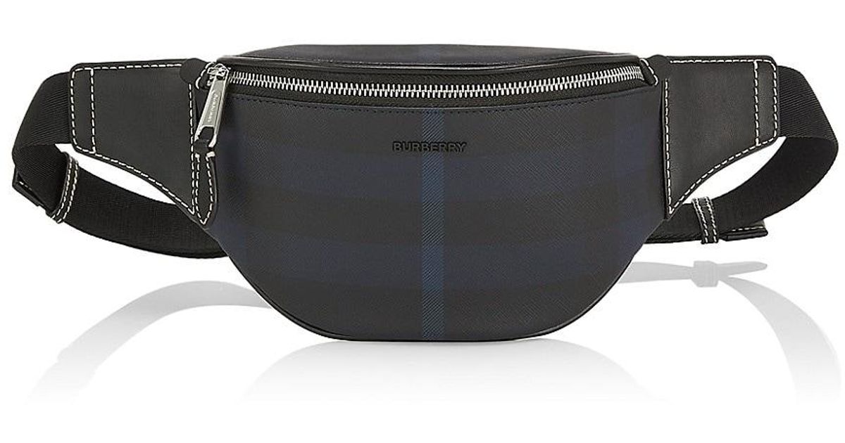 Burberry Cotton Mini Cason Belt Bag in Dark Charcoal Blue (Black) for