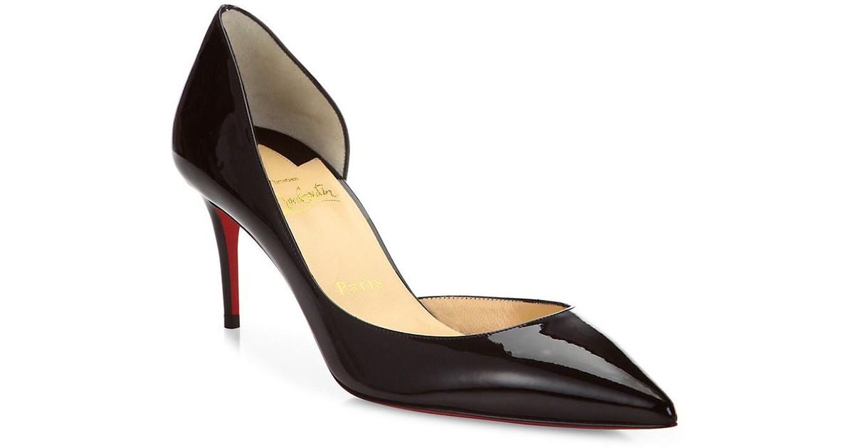 Christian Louboutin Iriza 100 Patent-leather Pumps in Black | Lyst
