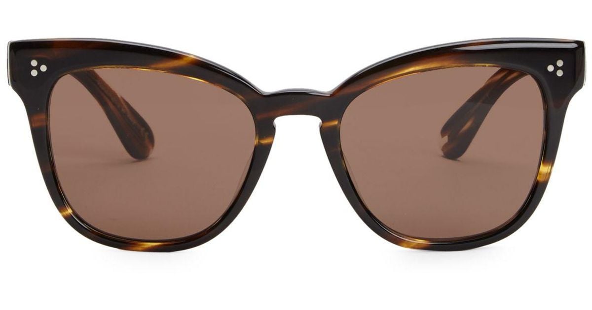 Oliver Peoples Marianela 54mm Cat Eye Sunglasses in Brown - Lyst