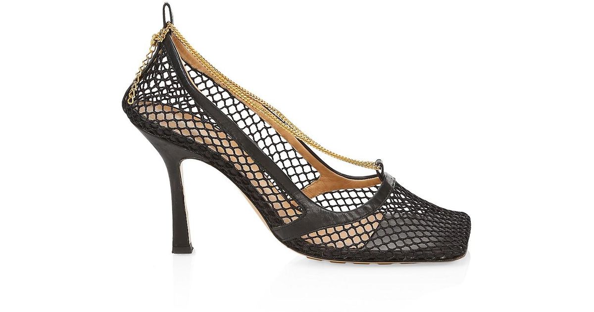 mesh bottega heels