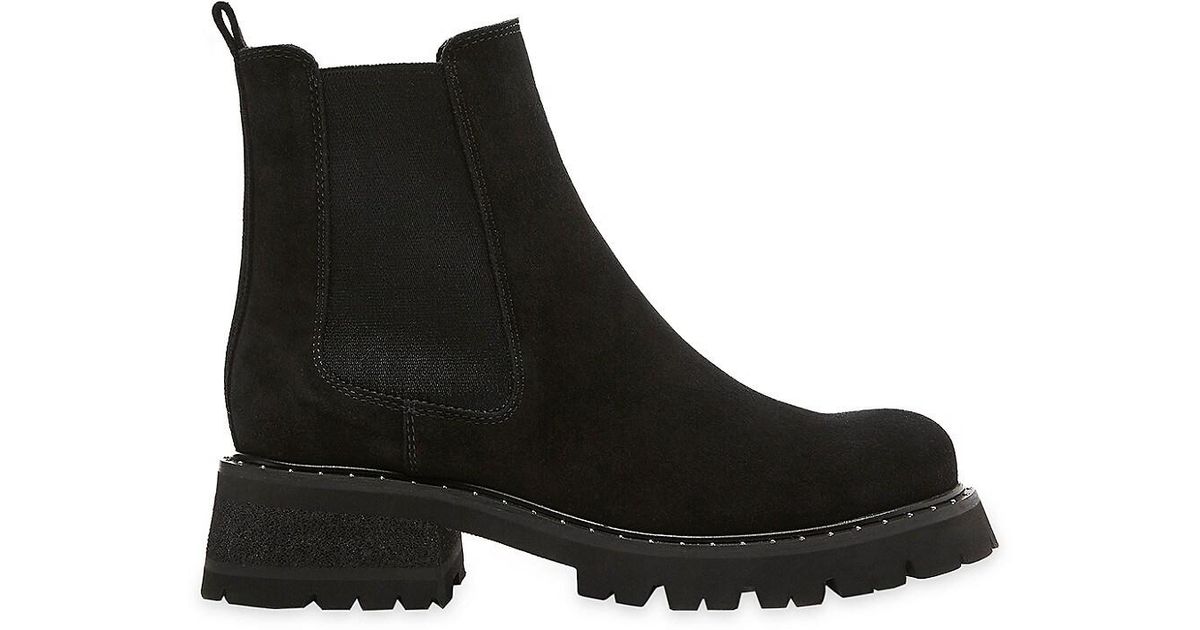 La Canadienne Caitlyn Suede Chelsea Boots in Black Lyst