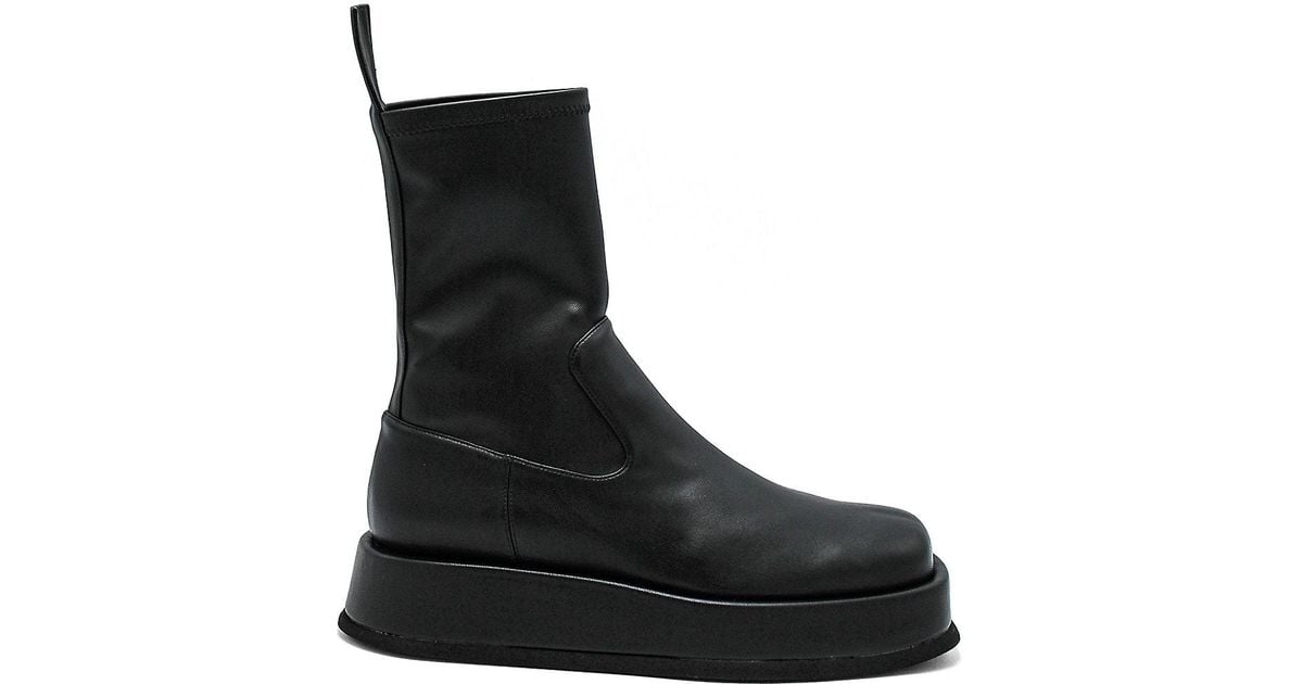 Gia Borghini Gia X Rhw Rosie 11 Platform Leather Ankle Boots in Black ...