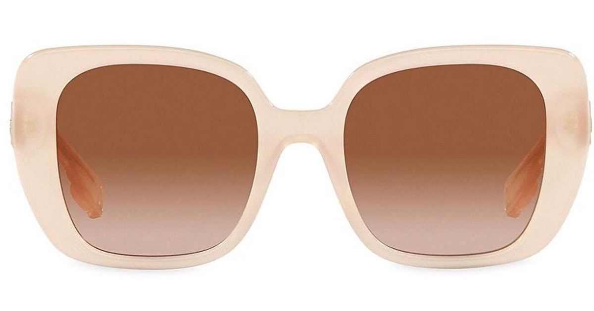 Burberry Helena 54mm Square Sunglasses in White Lyst