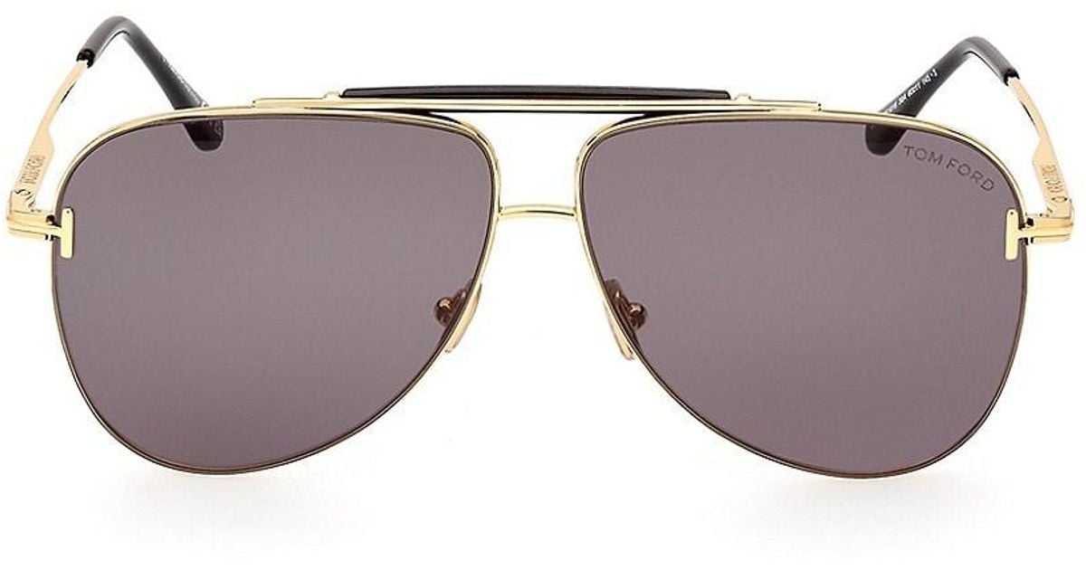 Tom Ford Brady 60mm Pilot Sunglasses For Men Lyst 7162