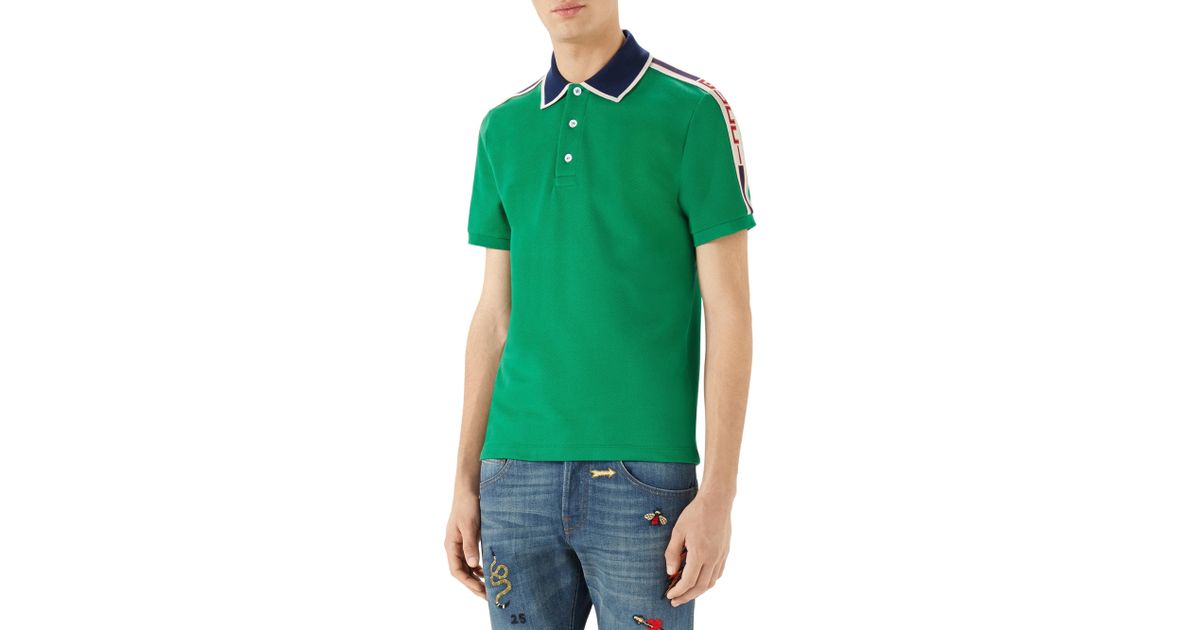 green gucci polo shirt