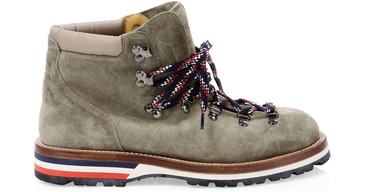 Moncler Peak Scarpa Suede Hiking Boots in Taupe (Brown) for Men - Lyst