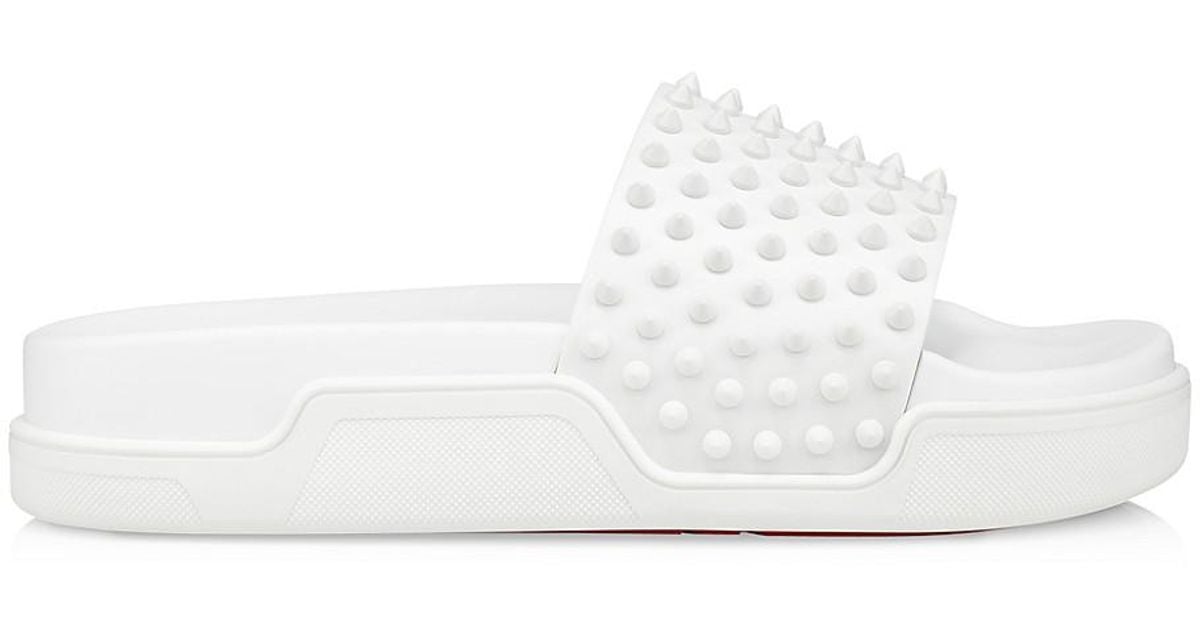 pool fun spiked leather slides