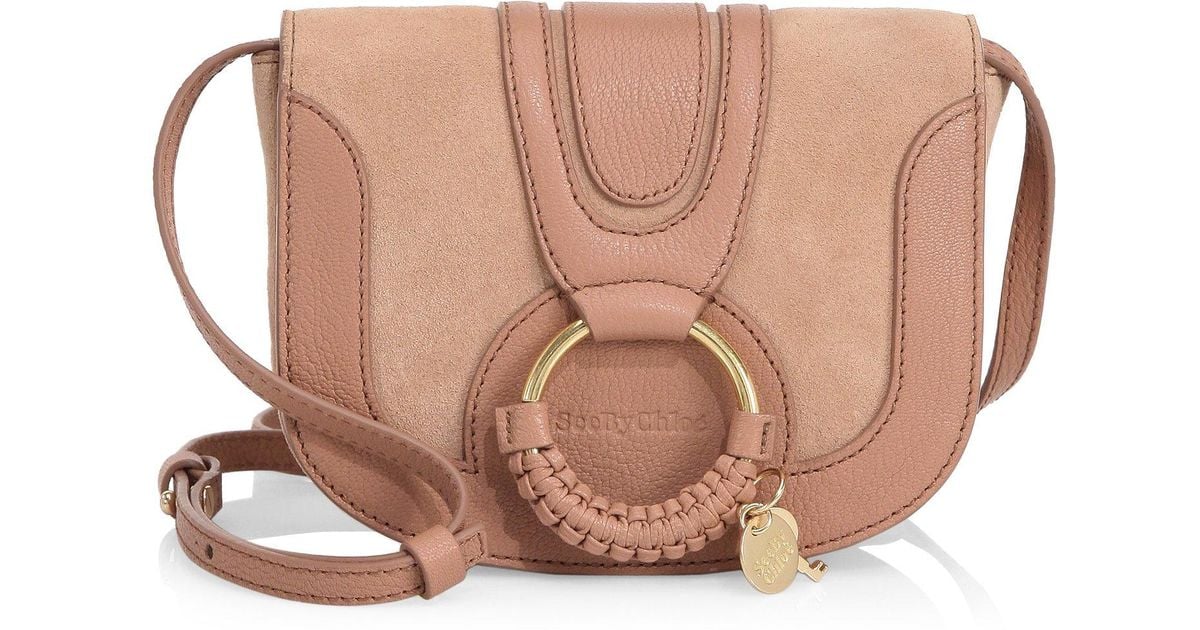See By Chloé Hana Mini Suede & Leather Crossbody Bag in Brown Lyst