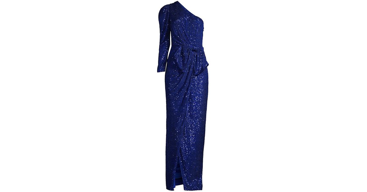 jay godfrey one shoulder gown