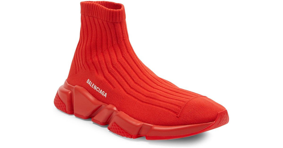 sock trainers red