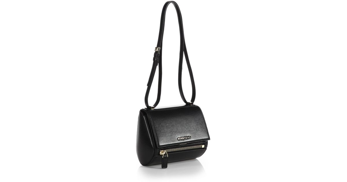 Givenchy Pandora Box Mini Leather Crossbody Bag in Black | Lyst