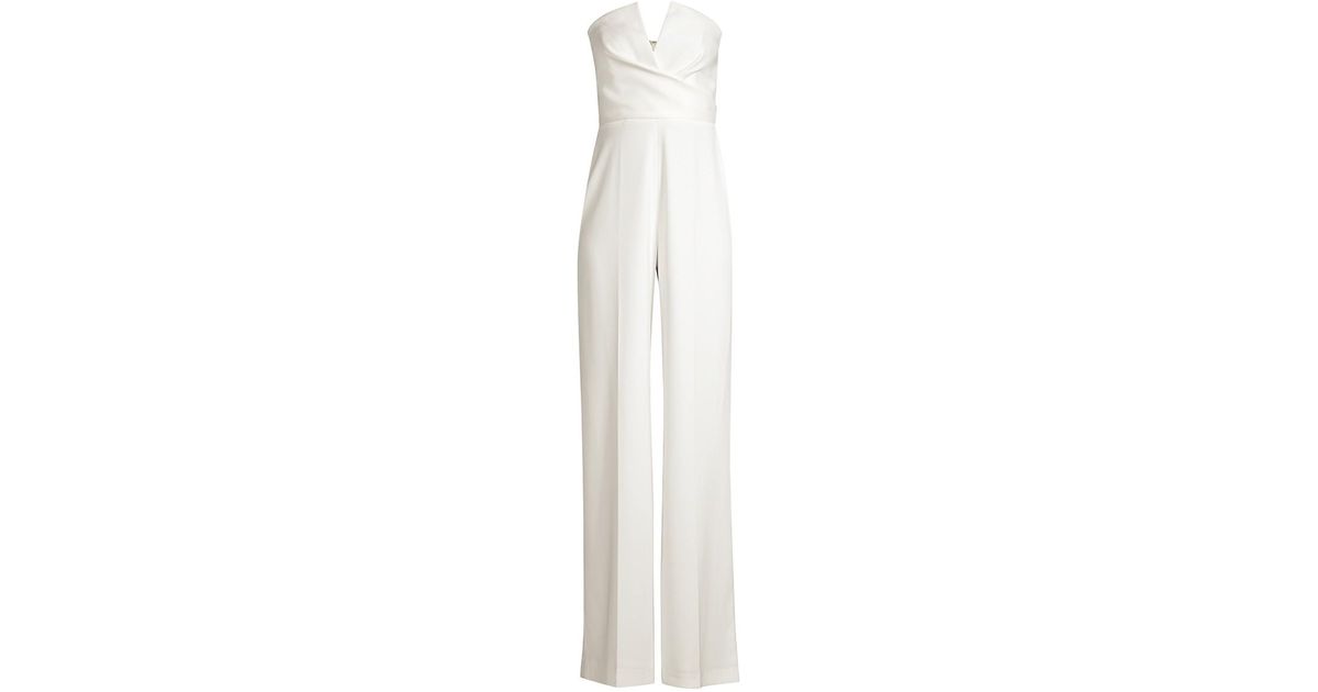 jay godfrey dawson strapless satin jumpsuit
