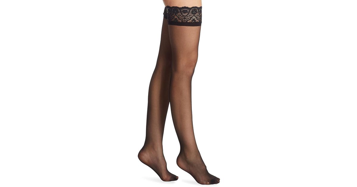 Commando Lace All Night Sexy Thigh Highs In Black Lyst 6255