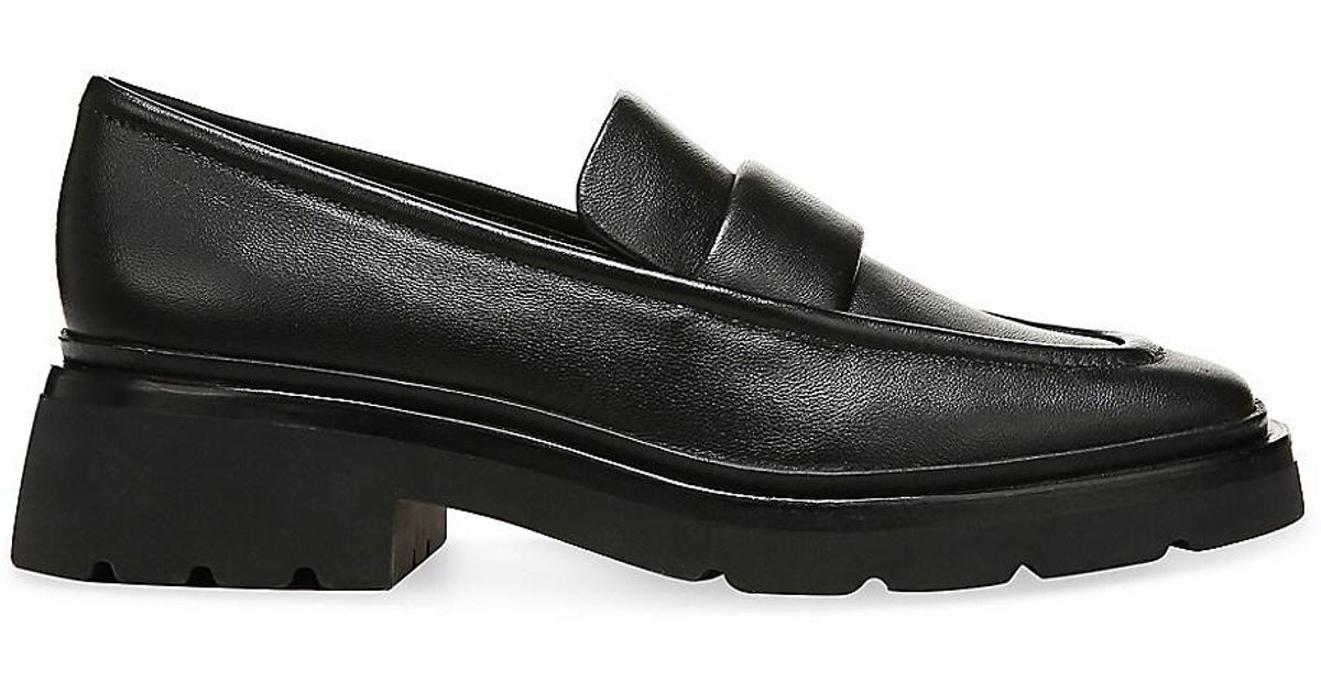 Vince Robin 44mm Leather Loafers in Black | Lyst