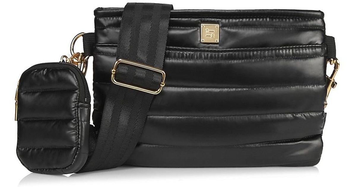 Think Royln Downtown Quilted Crossbody Bag in Pearl Black (Black) Lyst
