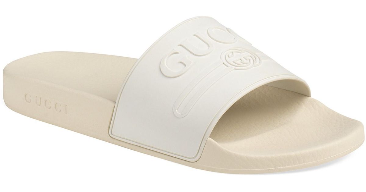 Pursuit gucci logo pool slides Clearance