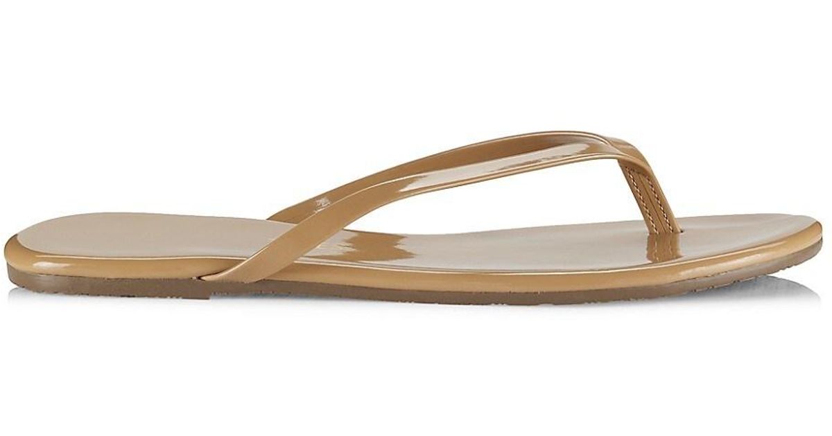 TKEES Foundations Gloss Patent Leather Flip Flops | Lyst