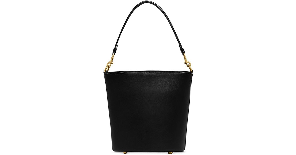 COACH Dakota Leather Bucket Bag in Black | Lyst