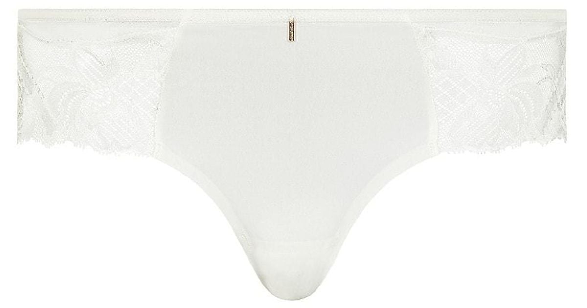 Chantelle Orangerie Dream Leavers Lace & Mesh Hipsters in White Lyst