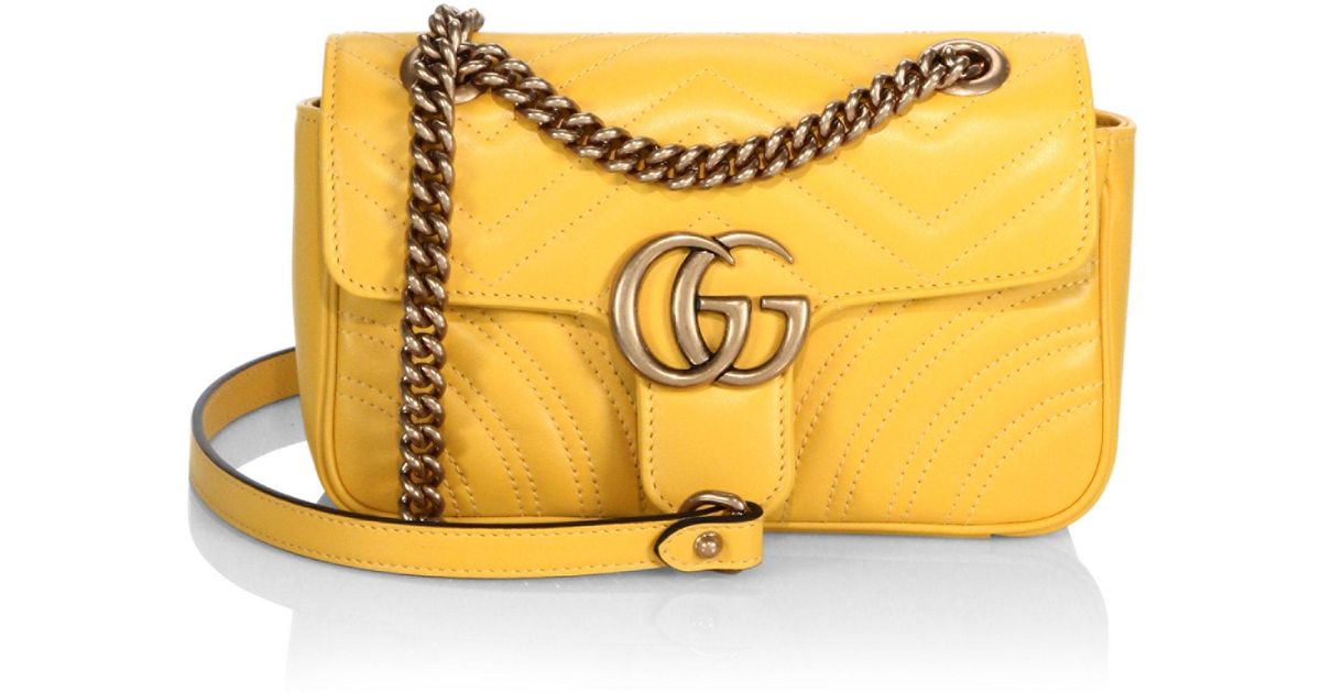 gucci marmont yellow bag